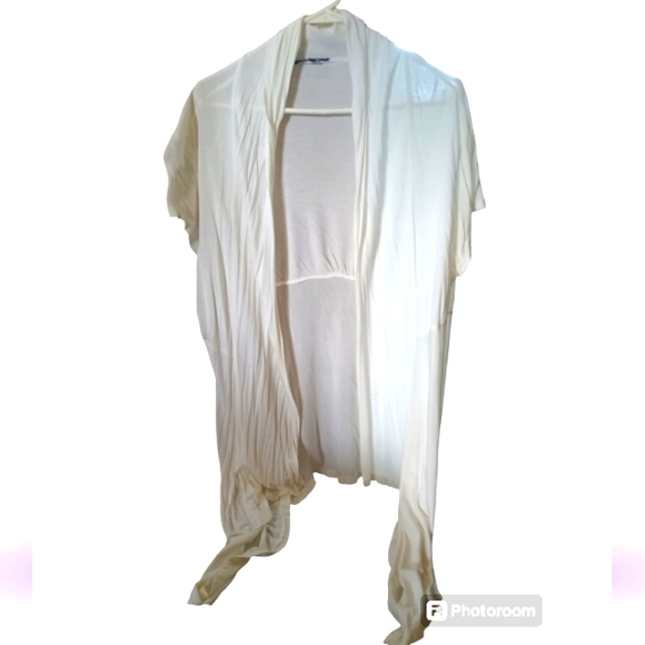 Ambience Cream Shirt Sleeve Lightweight Cardigan - Picture 1 of 2